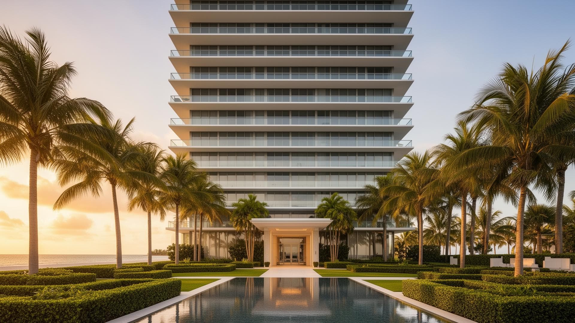 Estates at Acqualina oceanfront condominium towers at 17901 and 17975 Collins Ave, Sunny Isles Beach